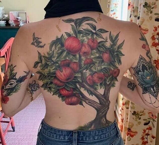 16 Latest Apple Tattoos To Inspire You In 2024! 22 The Sublime Apple Tree Tattoo