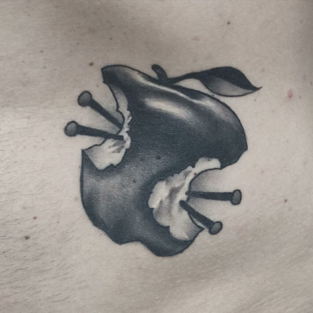 16 Latest Apple Tattoos To Inspire You In 2024! 18 The Tempting Bitten Apple Tattoo