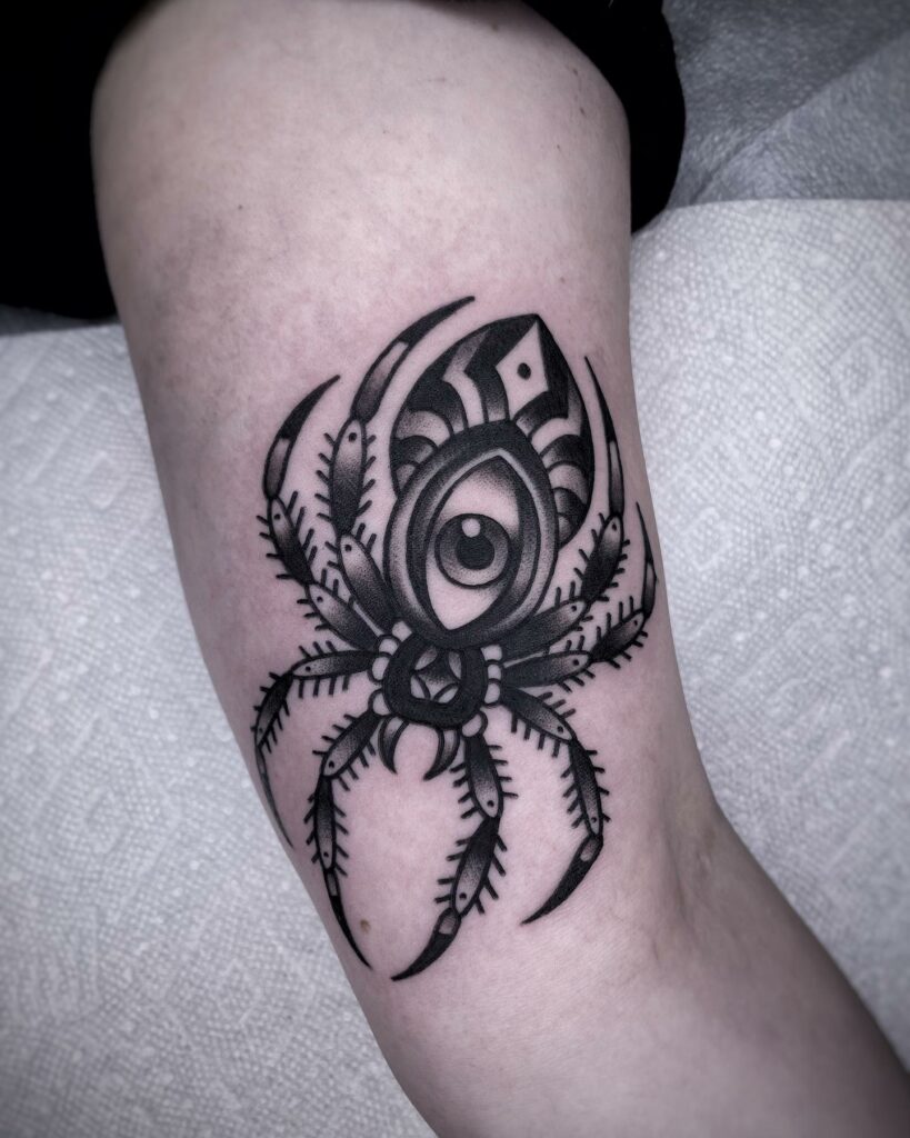 11+ Traditional Black Widow Tattoo Ideas That Will Blow Your Mind! 11 The Traditional Black Widow Spider Tattoo