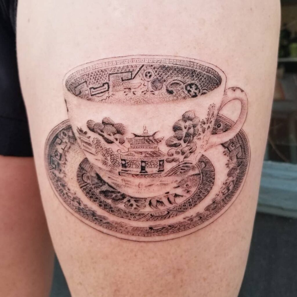 11+ Teacup Tattoo Ideas You Have to See to Believe! 10 The Traditional Chinese Teacup Tattoo