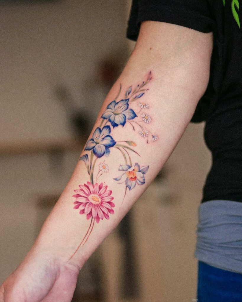 10+ Flower Forearm Tattoo Ideas That Will Blow Your Mind! 18 The Versatile Floral Mix