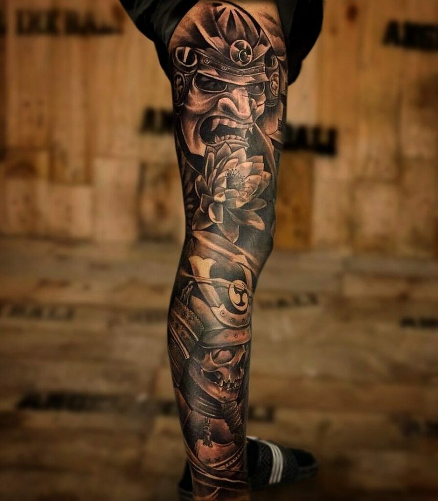 11+ Samurai Head Tattoo Ideas That Will Blow Your Mind! 17 The Warriors Tattoo