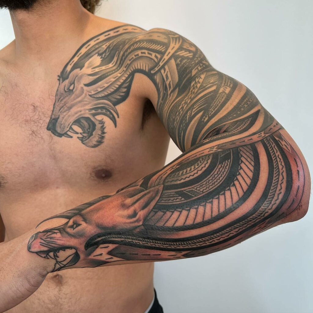 11+ Wolf Tattoo on Chest Ideas That Will Blow Your Mind! 12 The Wolf Chest To Sleeve Tattoo