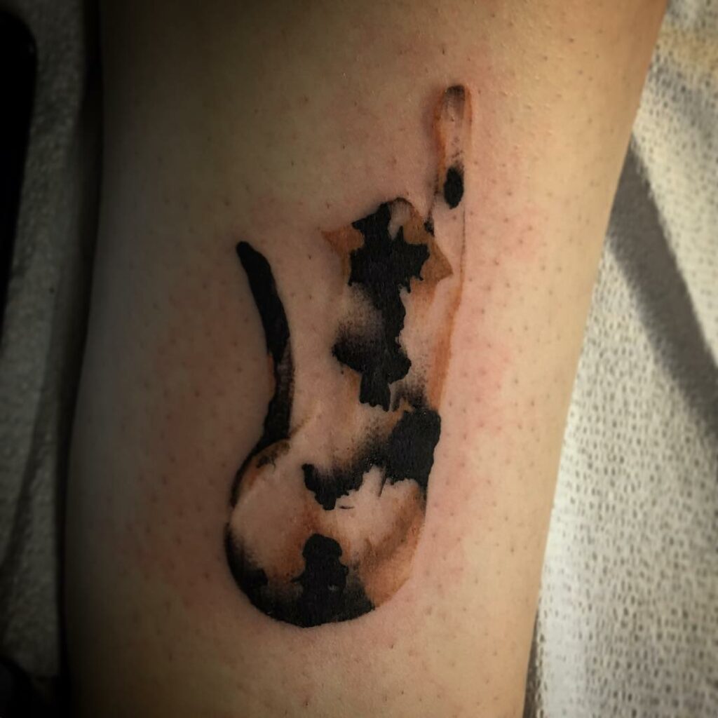 11+ Calico Cat Tattoo Ideas That Will Blow Your Mind! 15 The watercolour Effect