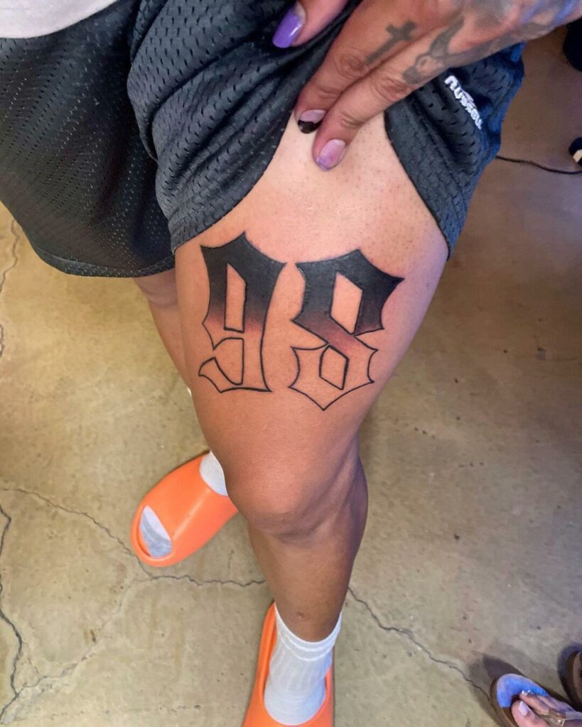 12+ 98 Tattoo Ideas To Inspire You 17 Thigh 98 Tattoo