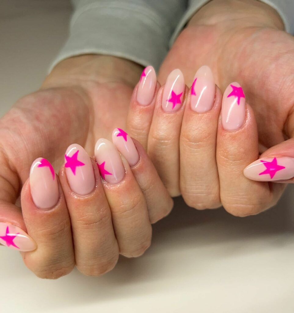 Explore 19 Fresh Star Nail Designs for 2024 17 Think Pink