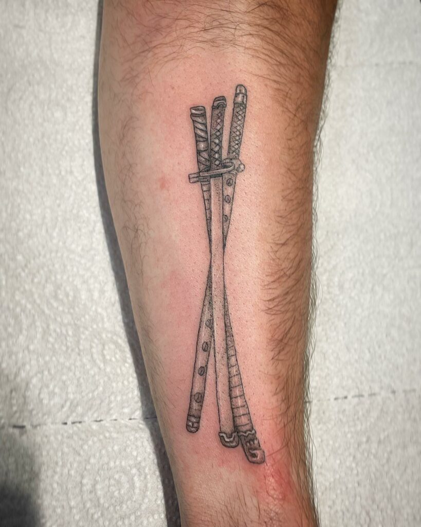 11+ Katana Sword Tattoo Ideas That Will Blow Your Mind! 16 Three Swords Katana Tattoo