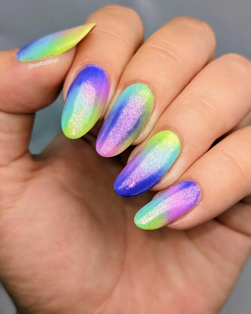 30 Latest Round Nail Designs To Try In 2024! 29 Tie-Dye Designs on Round Nails
