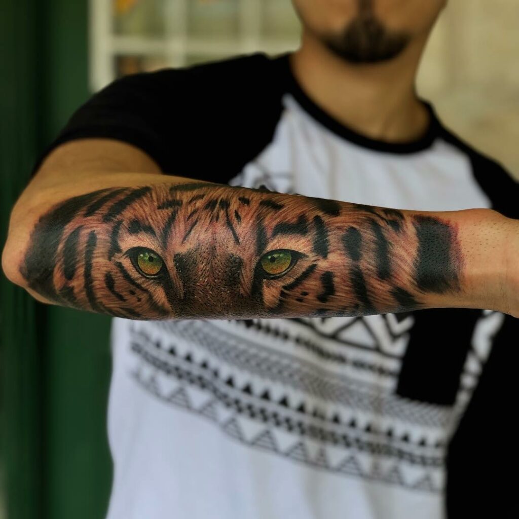 11+ Forearm Tiger Tattoo Ideas That Will Blow Your Mind! 14 Tiger Eyes Tattoo