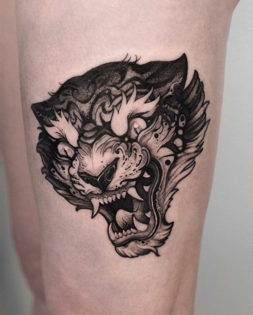 12+ Tiger Thigh Tattoo Ideas That Will Blow Your Mind! 10 Tiger Thigh Tattoo