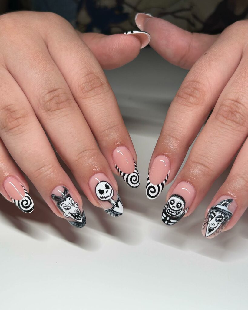 30 Latest Nightmare Before Christmas Nails Ideas! 21 Tim Burton's Animated Classic in Nails