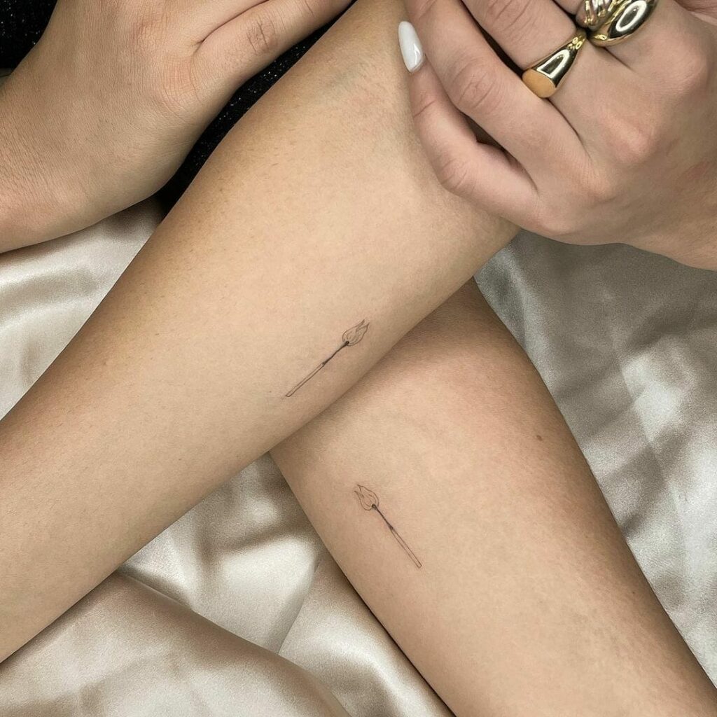 11+ Match Tattoo Ideas That Will Blow Your Mind! 15 Tiny Burning Match Tattoo