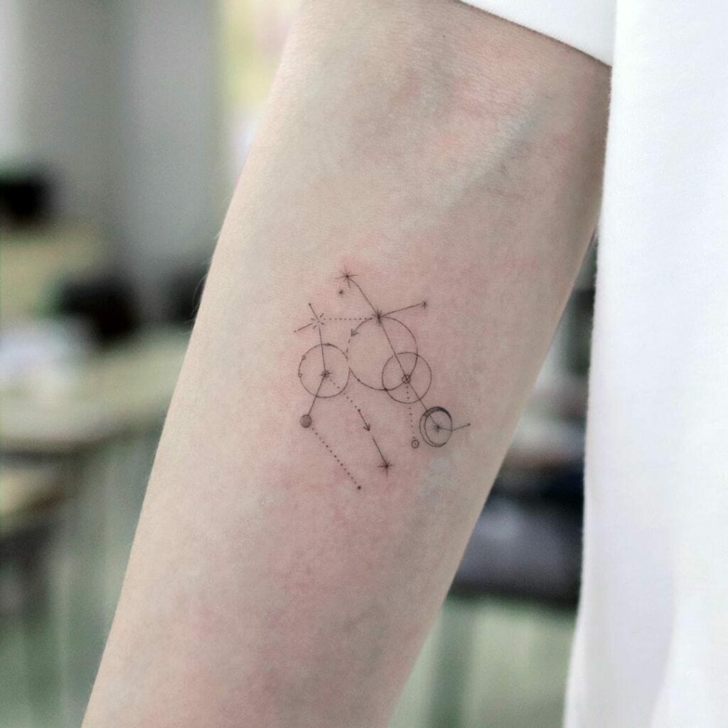 11+ Gemini Constellation Tattoo Ideas You Have to See to Believe! 18 Tiny Gemini Constellation Twin Star Tattoo For Men And Women