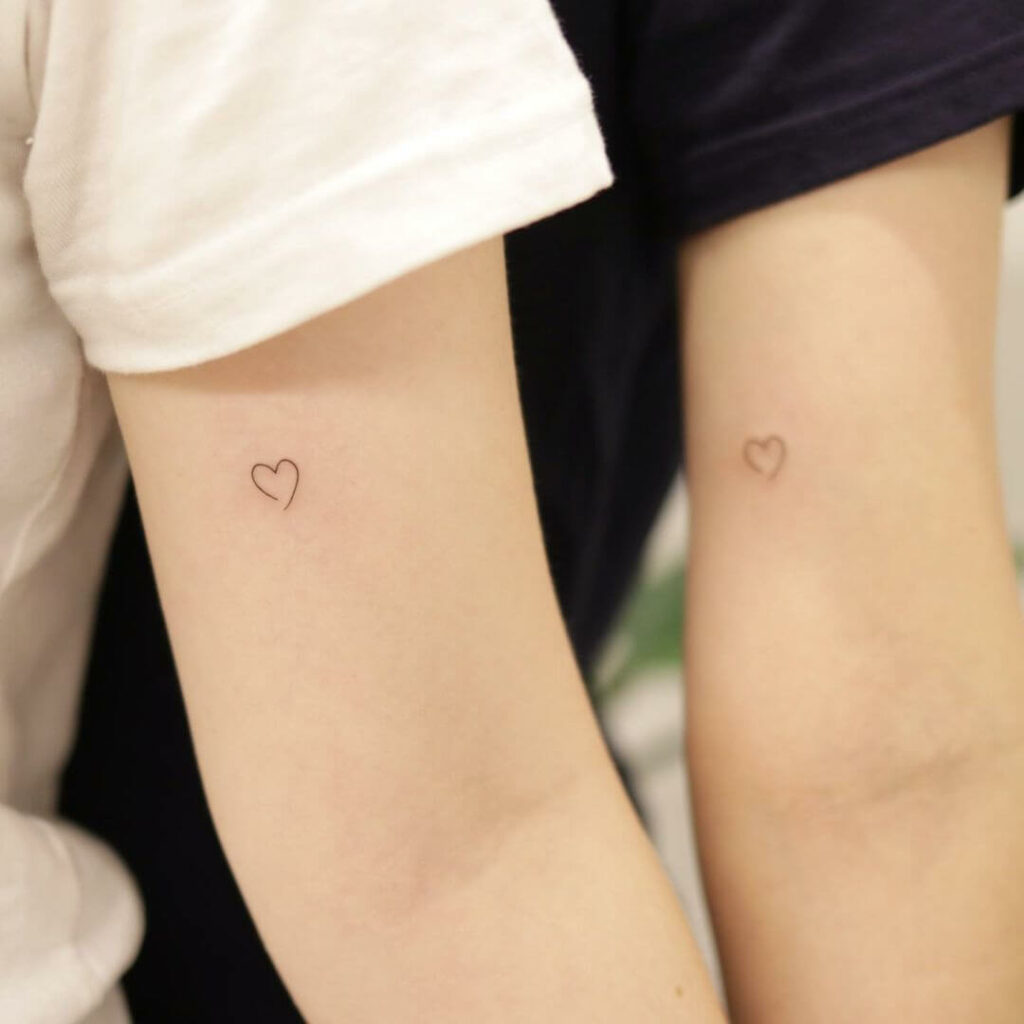 12+ Minimalist Couple Tattoo Ideas To Inspire You! 14 Tiny Love Tattoo For Couples