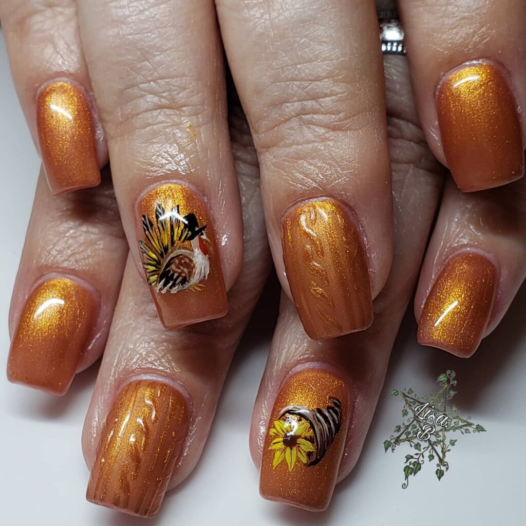 30 Latest November Nail Designs To Try This Fall 34 Tiny Turkeys