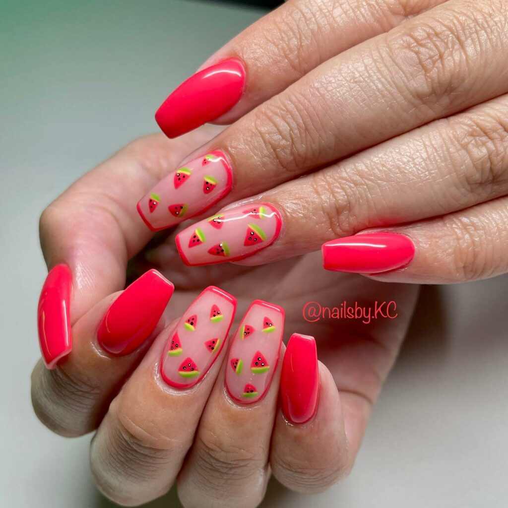 29 LATEST WATERMELON NAIL DESIGNS TO TRY IN 2024! 21 Tiny Watermelon Nails Delight