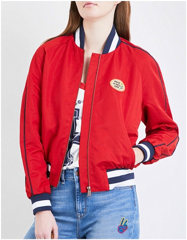 Tommy Hilfiger Gigi Hadid Bomber Jacket £250 Red bomber jacket with badge detail