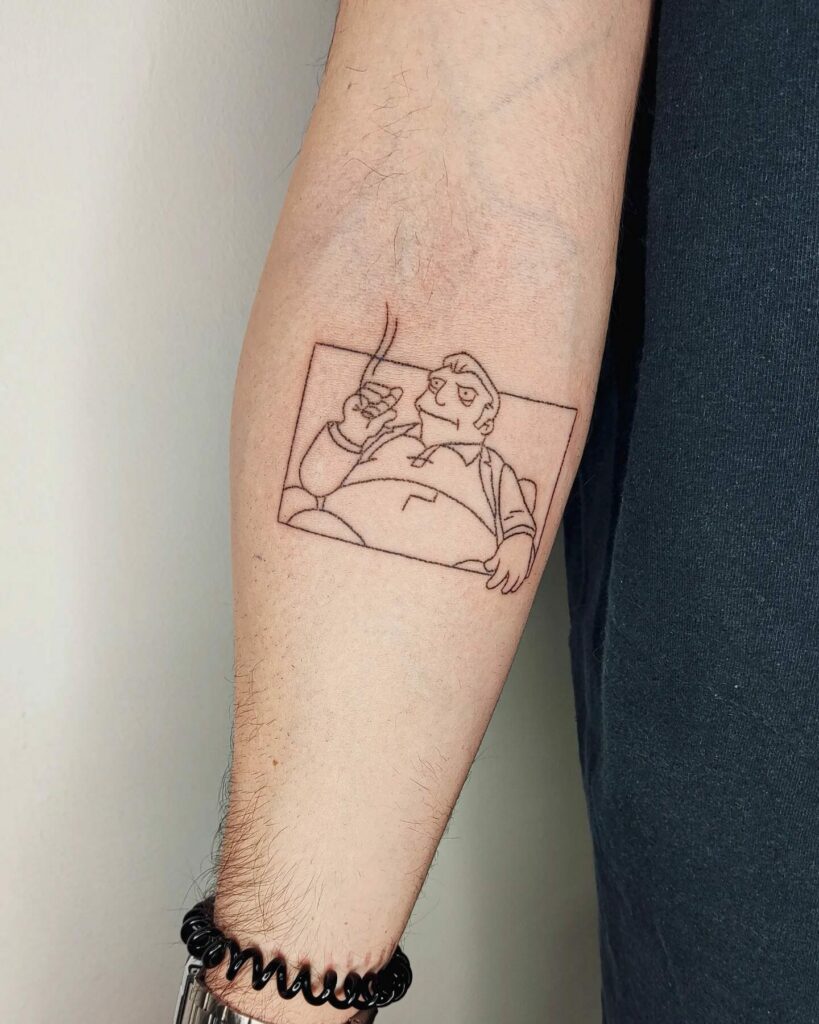 11+ Outline Tattoo Drawings Ideas That Will Blow Your Mind! 20 Tony Soprano Simpson Outline Tattoo Drawings