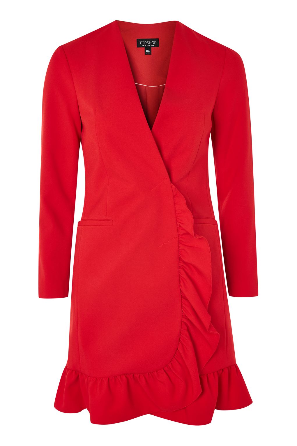 Topshop – Frill Hem Blazer Dress – £59 Red Frill Hem Blazer Dress
