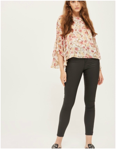 Topshop Moto Coated Black Joni Jeans £40 Topshop Moto Coated Black Joni Jeans