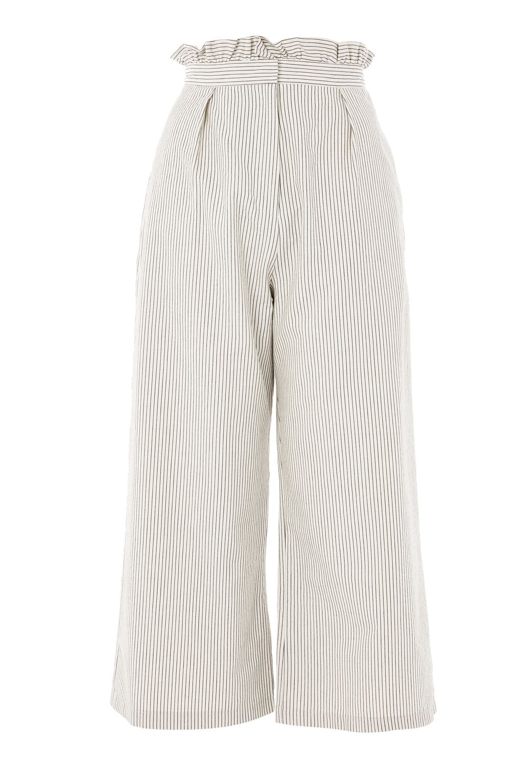 Topshop – TALL Stripe Ruffle Waist Awkward Trousers – £39 Stripe Ruffle Waist Trousers