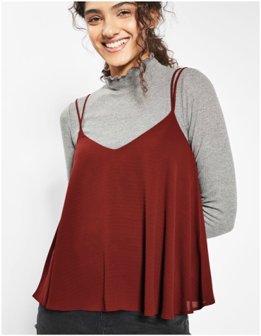 Topshop swing camisole top £16 Topshop red camisole with double straps