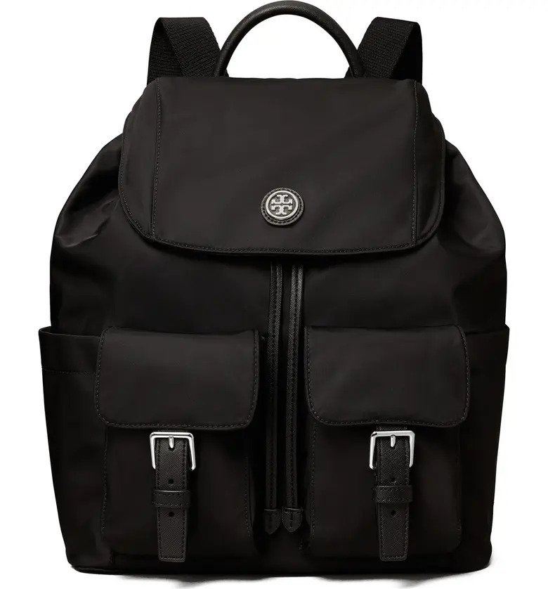 Tory Burch Flap Nylon Backpack