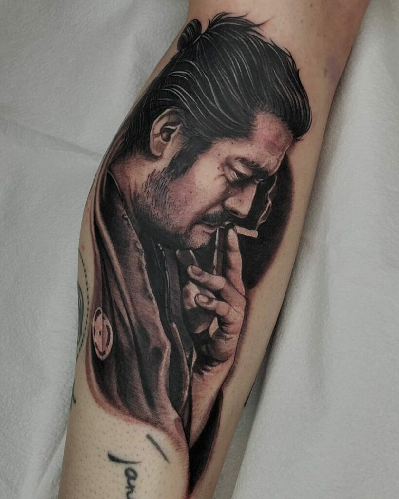 12+ Japanese Samurai Tattoo Ideas To Inspire You! 19 Toshiro Mifune Samurai Tattoo