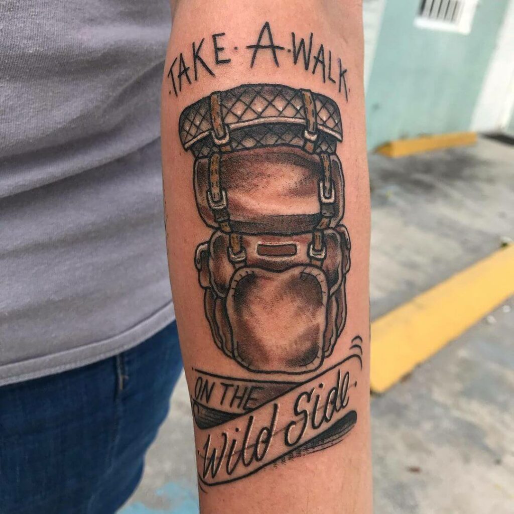 12+ Hiker Tattoo Ideas To Inspire You! 18 Traditional Backpack Tattoo