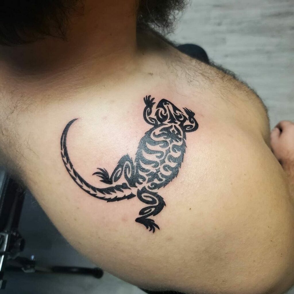 18+ Bearded Dragon Tattoo Ideas To Inspire You! 12 Traditional Bearded Dragon Tattoo