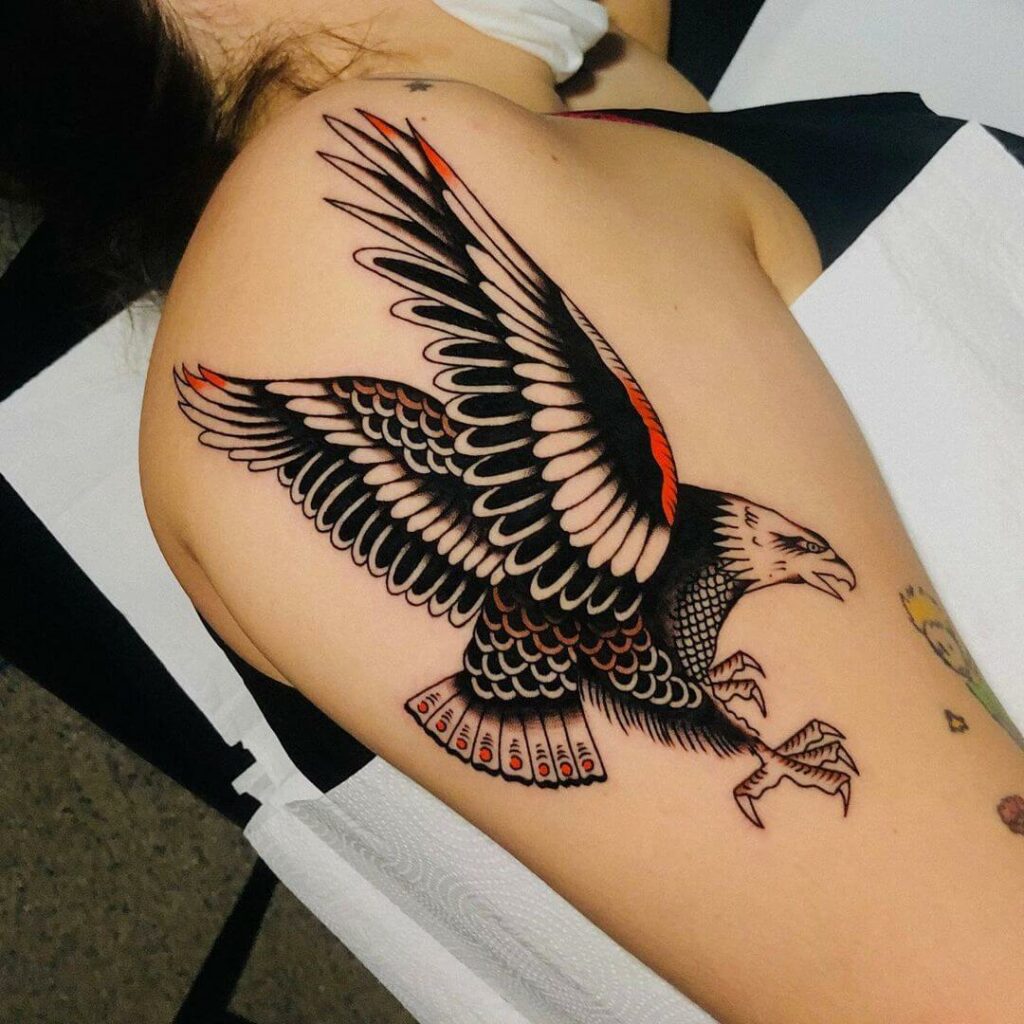 21+ Traditional Tattoo Flash Ideas You Have To See To Believe! 15 Traditional Eagle Tattoo Flash