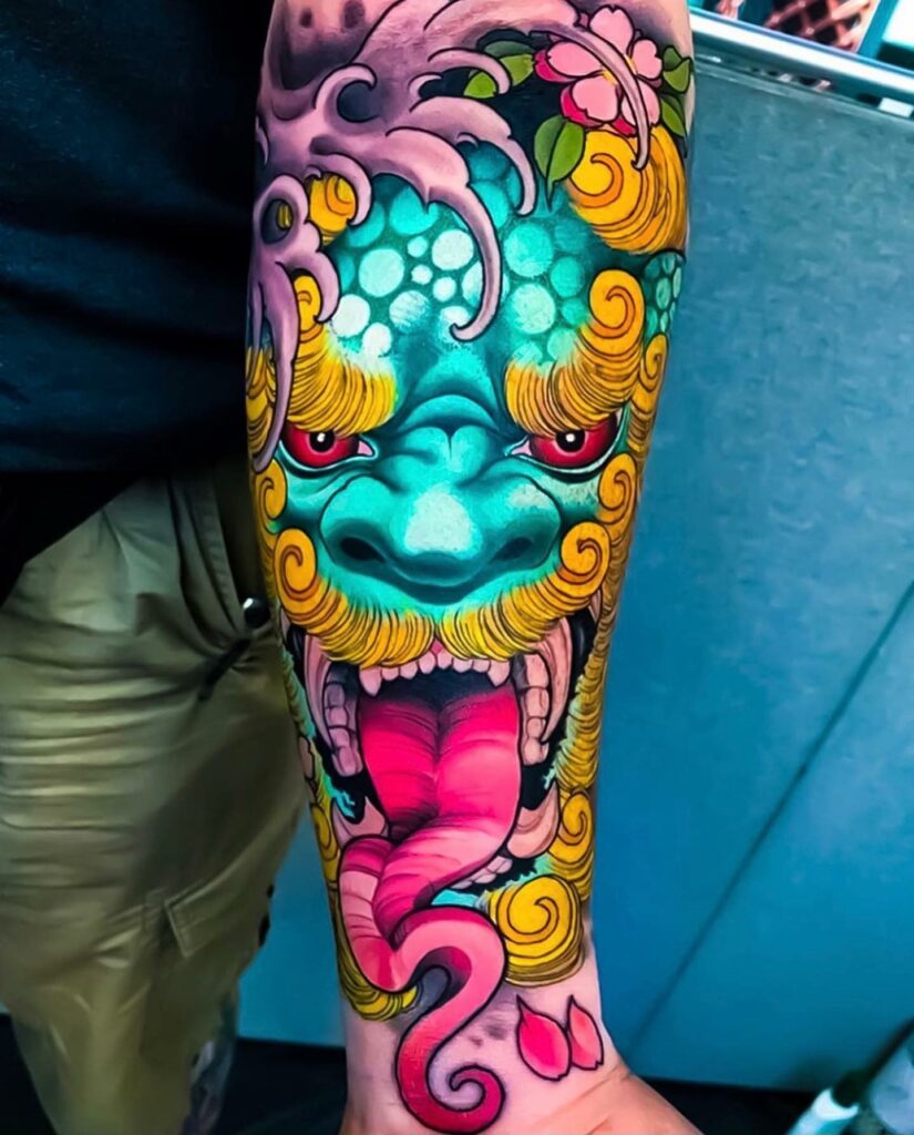 11+ Traditional Foo Dog Tattoo Ideas That Will Blow Your Mind! 10 Traditional Foo Dog Tattoo