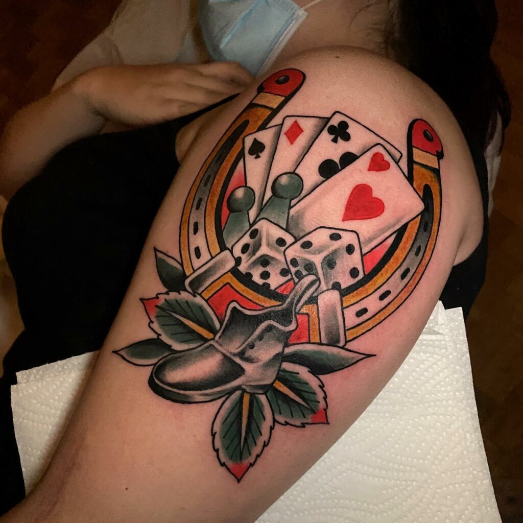 10+ Gambling Tattoo Ideas That Will Blow Your Mind! 17 Traditional Gambling Tattoo Ideas