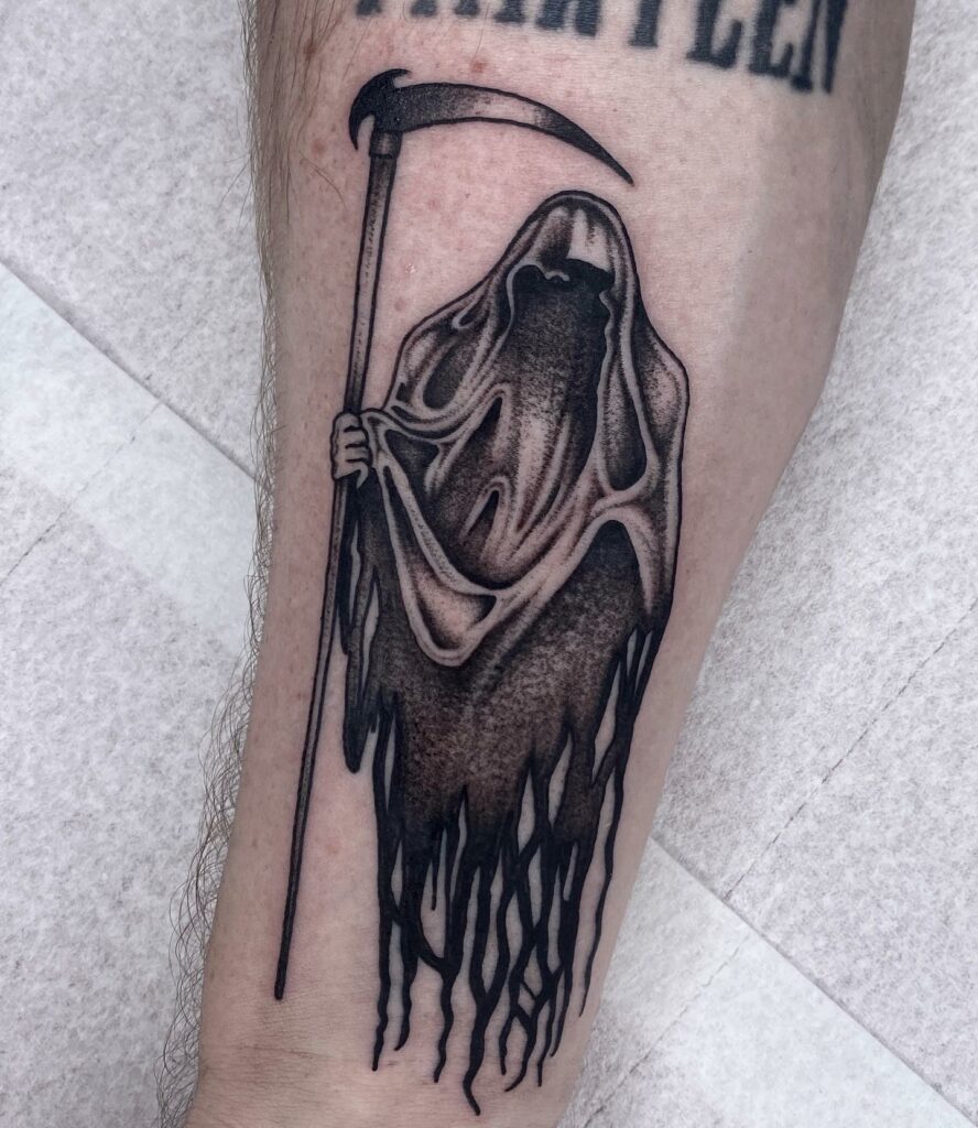 10+ Grim Reaper Tattoo Drawing Ideas That Will Blow Your Mind! 12 Traditional Grim Reaper Tattoo