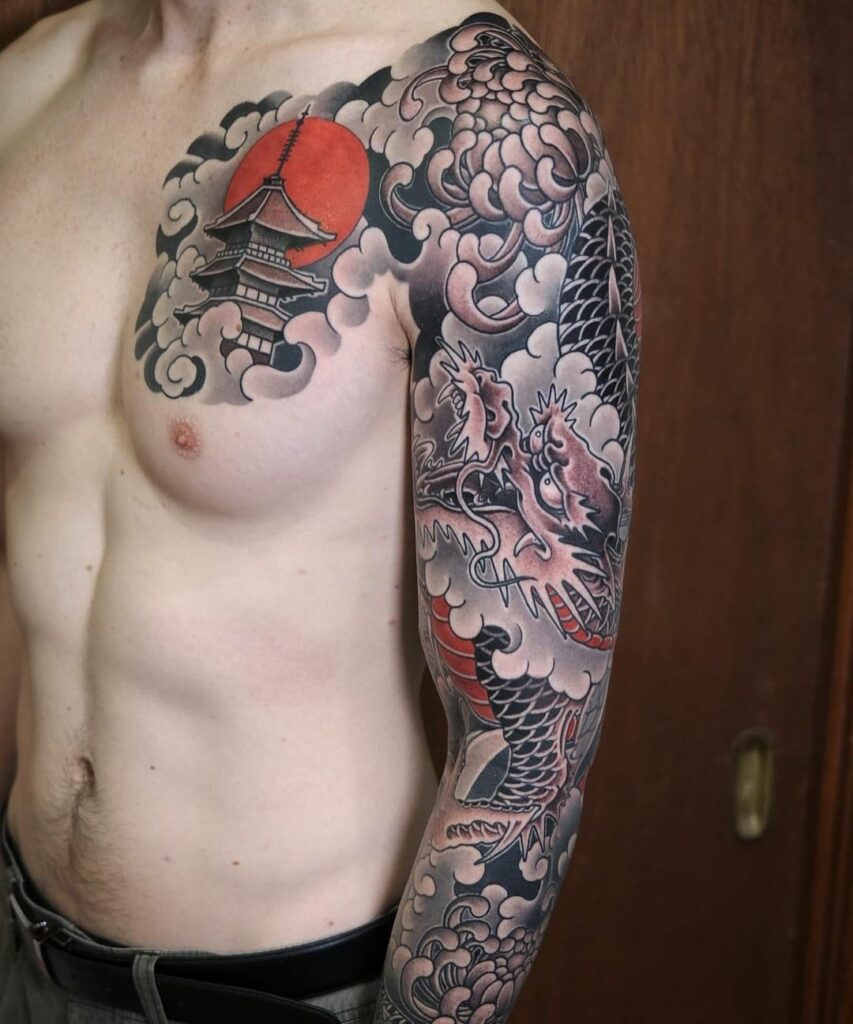 11+ Dragon Sleeve Tattoo Ideas You'll Have to See to Believe! 16 Traditional Japanese Dragon Tattoo Idea For The Old School Folks