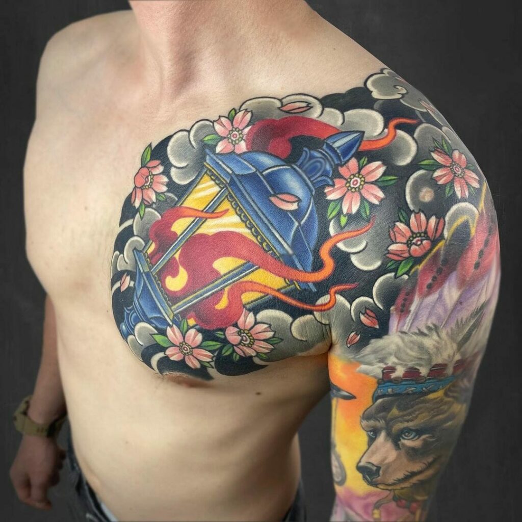 11+ Japanese Traditional Tattoo Ideas You Have To See To Believe! 11 Traditional Japanese Tattoo Of A Lantern