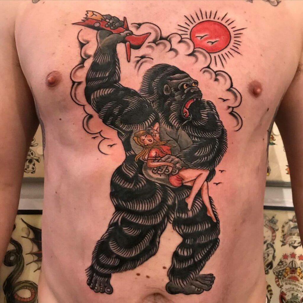 11+ King Kong Tattoo Ideas That Will Blow Your Mind! 13 Traditional King Kong Body Art