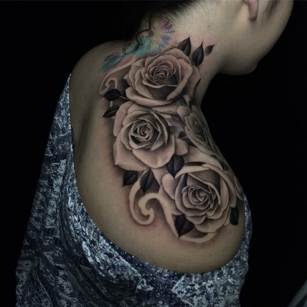 10+ Shoulder Rose Tattoo Ideas That Will Blow Your Mind! 12 Traditional Rose Tattoo On Shoulders