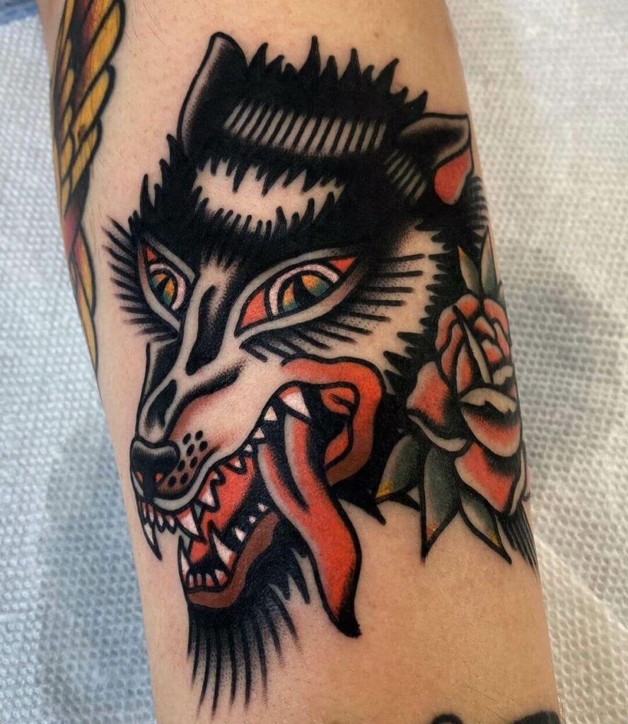 11+ Wolf Head Tattoo Ideas You Have To See To Believe! 18 Traditional Wolf Tattoos