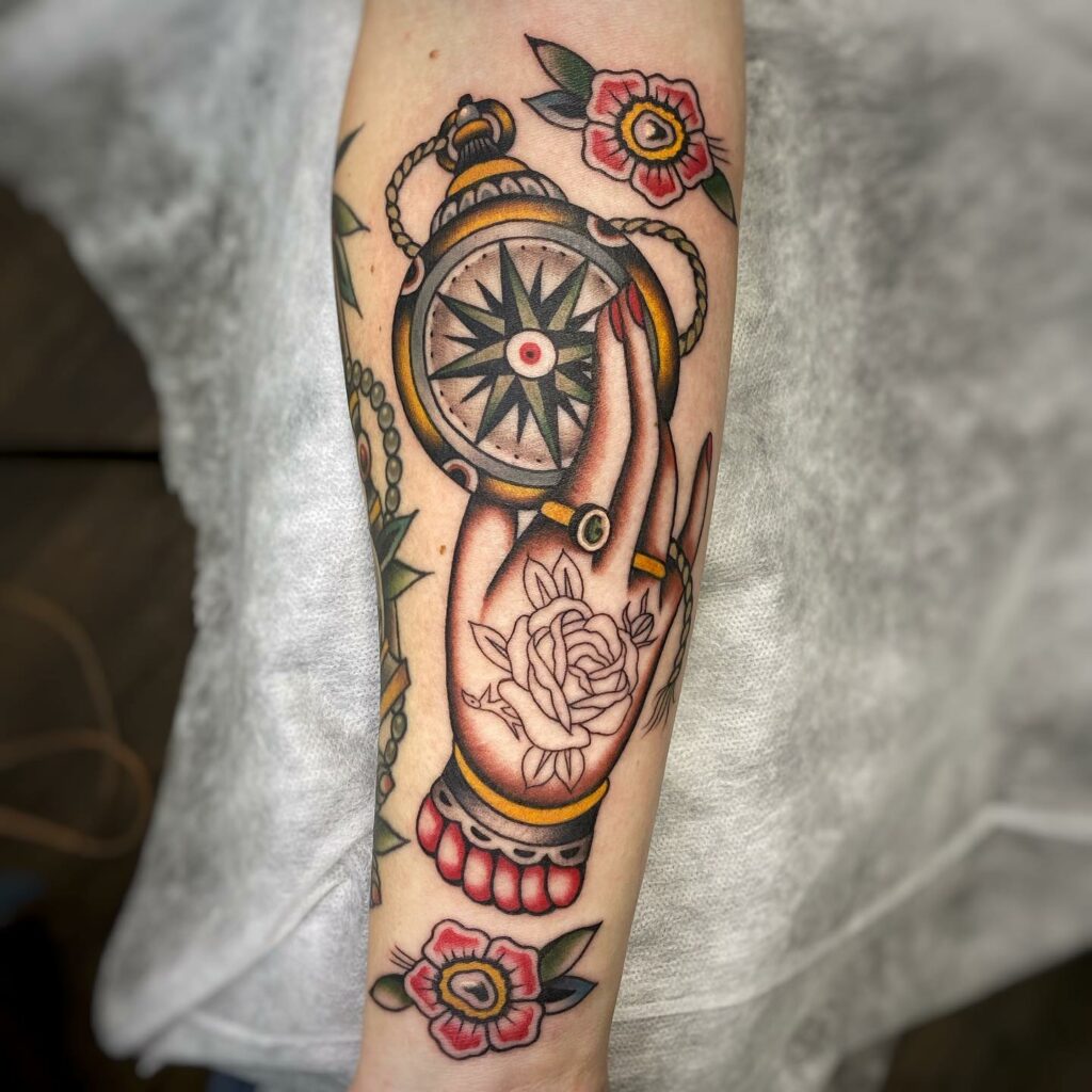 12+ Wanderer Tattoo Ideas To Inspire You! 11 Traveller's Compass Tattoo