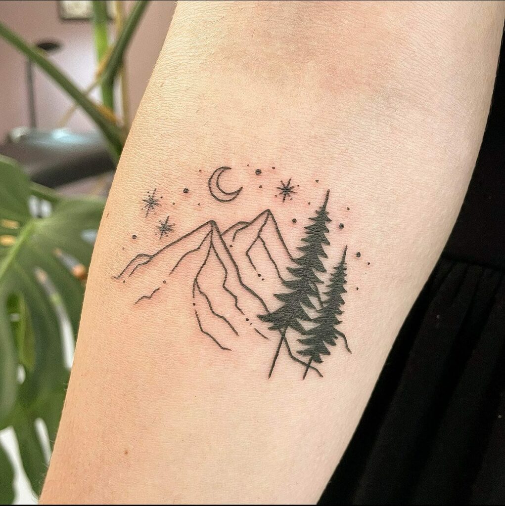 11+ Minimalist Mountain Tattoo Ideas That Will Blow Your Mind! 15 Trendiest Mountain Tattoo Designs