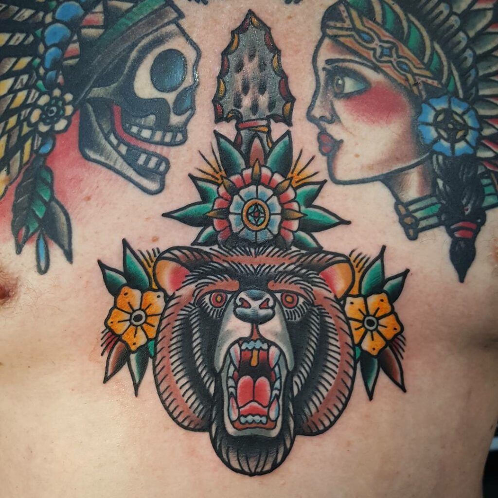 11+ Traditional Bear Head Tattoo Ideas That Will Blow Your Mind! 16 Tribal Bear Tattoo
