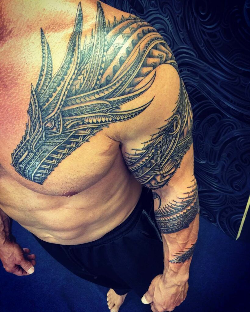 11+ Tribal Dragon Tattoo Ideas You Have To See To Believe! 10 Tribal Dragon Tattoo