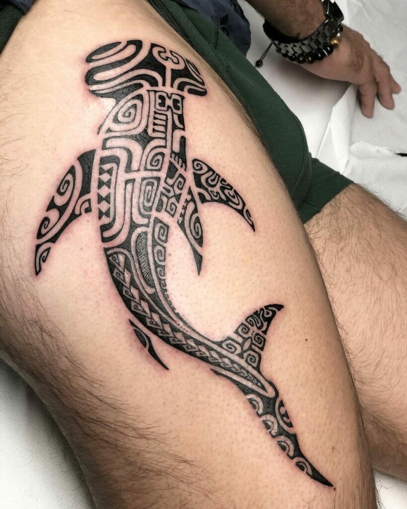 11+ Hammerhead Shark Tattoo Ideas You Have To See To Believe! 15 Tribal Hammerhead Shark Tattoo