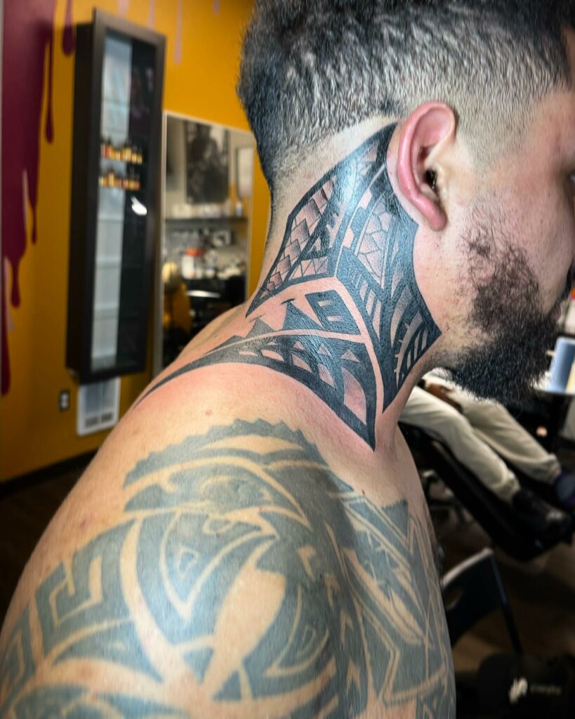11+ Male Throat Tattoo Ideas That Will Blow Your Mind! 19 Tribal Neck Tattoo Ideas
