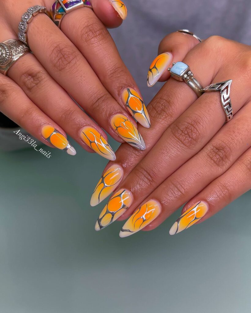 40 Latest Orange Nail Designs to Try in 2024 37 Tribal Orange