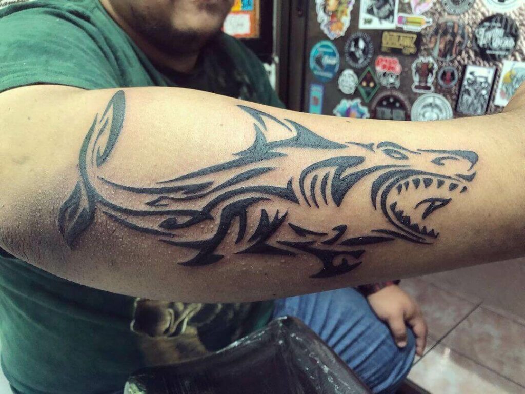 11+ Tribal Shark Tattoo Ideas You Have To See To Believe! 10 Tribal Shark Tattoo
