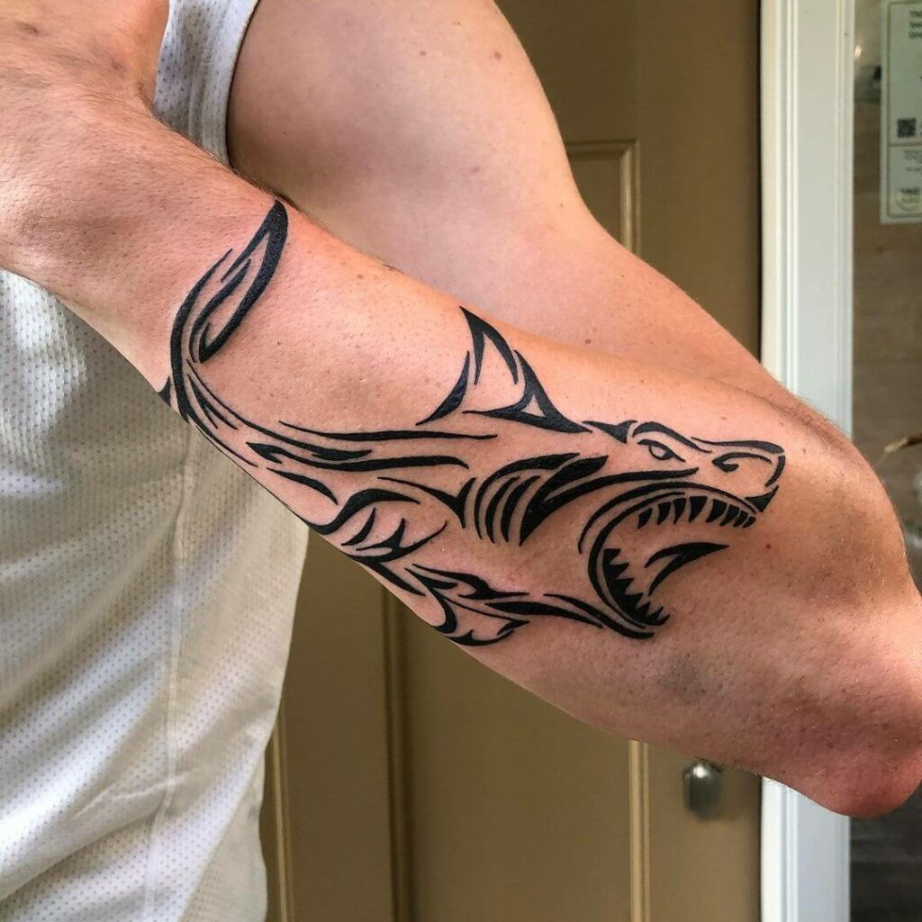 11+ Tribal Shark Tattoo Ideas You Have To See To Believe! 15 Tribal Shark Tattoo In Action