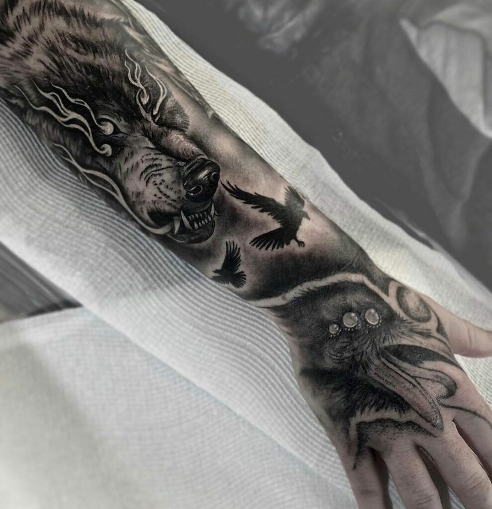 12+ Wolf Tattoo Sleeve Ideas To Inspire You! 20 Tribal Wolf Tattoo Sleeve