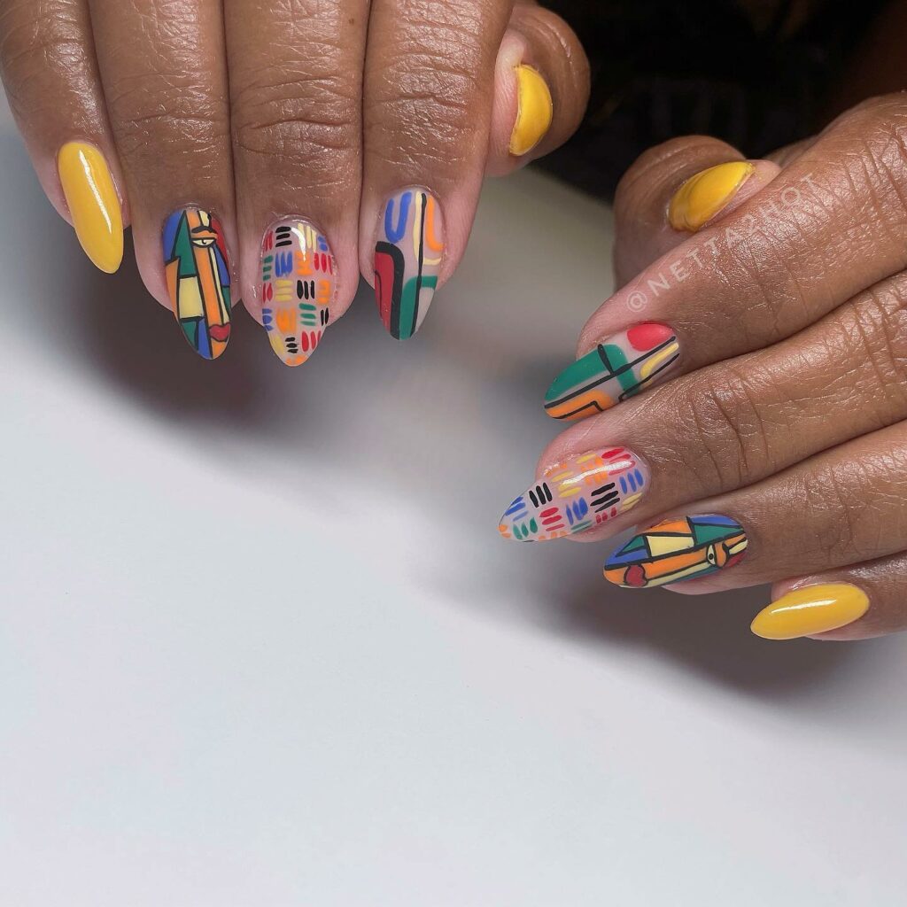 30 Latest Graduation Nail Ideas To Celebrate In Style 38 Tribal nails